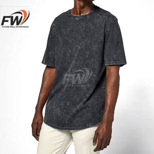 Camisetas de la Mejor Calidad con Lavado Ácido para Hombre, de Algodón y Poliéster, Diseño Ajustado y Ligero, Venta al Por Mayor - Product Image 1