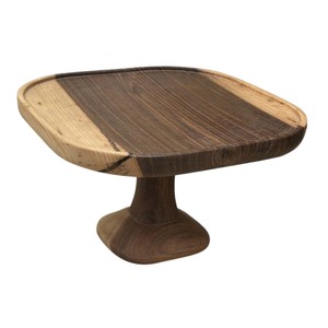 Handcrafted Scalloped Wood <b>Cake</b> Stand Vintage Beaded Pedestal Eco-Friendly Mango Wood Server for <b>Wedding</b> Parties Home Use - Product Image 3