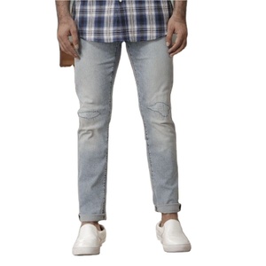Dernières tendances en matière de jeans pour hommes, pantalon en denim délavé avec fermeture éclair, personnalisation de votre propre logo, haute qualité, prix bas, faible MOQ - Product Image 4
