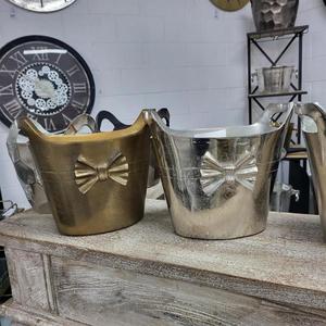 Vintage Metal <b>Ice</b> <b>Bucket</b> Boat Shape With Bow Design Hand Casted Technique For Bar Party Decoration Champagne Wine Chiller <b>Bucket</b> - Product Image 2