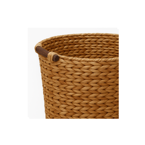 ARTERRA Ensemble de luxe de 3 paniers à linge élégants en jacinthe d'eau tressée à la main, poignées en bois robustes, design rustique écologique, rangement - Product Image 2