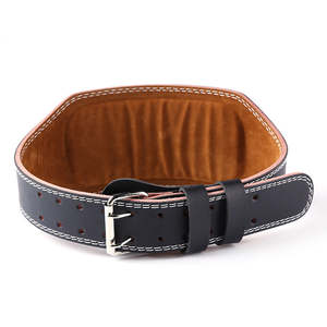 เข็มขัดยกน้ำหนักหนังวัวแท้แบบมีโลโก้สั่งทำพิเศษ ระบายอากาศได้ดี เหมาะสำหรับออกกำลังกายและฟิตเนส พร้อมบริการผลิตโลโก้ - Product Image 4