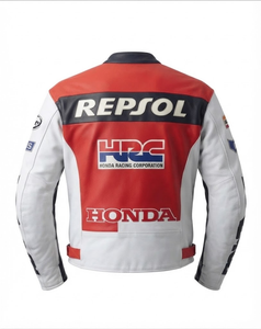 Blouson de course en cuir de vachette Zonda Professional pour homme, sur mesure, pour la conduite sur circuit, avec protection dorsale niveau 2 CE - Product Image 2