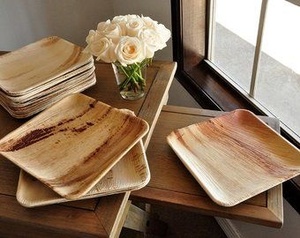 Eco Friendly Areca <b>Plates</b> 6 Inches Square Natural <b>Disposable</b> <b>Plates</b> for Events Pack of 50 Pieces for Sweet and Fast Food <b>Plates</b> - Product Image 1
