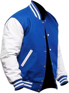 Wholesale Custom Men's Varsity <b>Jackets</b> Polyester Breathable Blank Plain Embroidery <b>Leather</b> Sleeve <b>winter</b> <b>Jacket</b> for men - Product Image 1