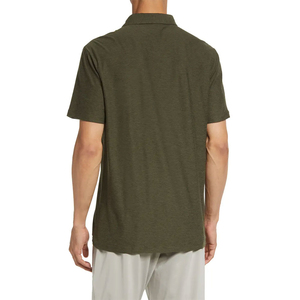 SHUKRANA SPORTS High Quality 2026 Summer Eco-Friendly <b>Button</b>-Down Short Sleeve Solid Pattern Quick Dry Cotton Shirts Men's - Product Image 3