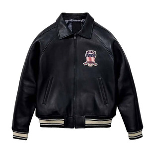 Chaqueta Bomber de Cuero Genuino para Hombre Avirex, Transpirable, Resistente al Viento, de Secado Rápido, Alta Calidad, Colores Personalizados, Estilo Urbano, Tallas Grandes - Product Image 2