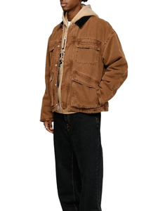 Veste de travail d'hiver en toile robuste personnalisée pour homme, veste de travail décontractée pour l'extérieur, style hip-hop, veste de mécanicien - Product Image 4