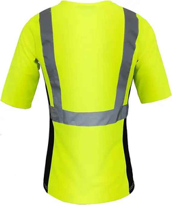 Camiseta de Seguridad de Alta Visibilidad con Franjas Reflectantes Amarillas, Manga Corta, Clase 2, Ropa de Trabajo, LED Intermitente, Producción Harry Johnson - Product Image 5