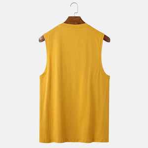 Camisetas sin Mangas para Hombre de Alta Calidad, Algodón Grueso y Resistente, Diseño Sólido para Deportes al Aire Libre - Product Image 2