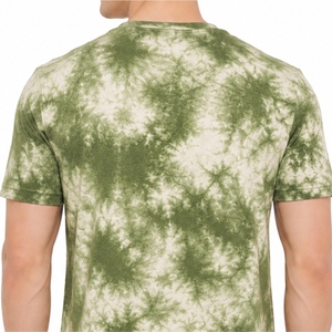 T-shirt tie-dye pour homme, tissu en coton doux et respirant, tendance, confortable, manches courtes, col rond, coupe régulière, décontracté - Product Image 5