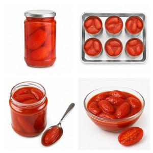 Délicieuses tomates Roma de qualité supérieure, conformes aux normes internationales, prix de gros, dans un bocal en verre de 720 ml, jus de tomate inclus. - Product Image 4