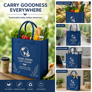 Custom Printed Eco Friendly Jute Tote <b>Bag</b> Reusable Shopping <b>Bag</b> Premium Medium Grocery <b>Gift</b> <b>Wedding</b> Exhibition Drawstring Handle - Product Image 4