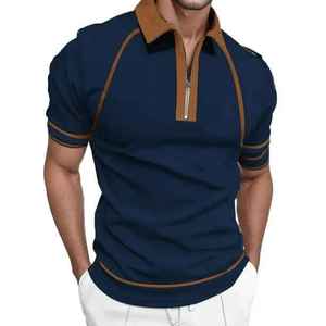Chemise décontractée de golf à manches courtes en tricot uni pour hommes, séchage rapide, vente en gros pour commandes en vrac - Product Image 6