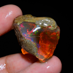 Lote de 4 Piezas de Ópalo Etíope Welo Fire Oily, Grado AAA, 100% Natural, en Bruto, Certificado por Terceros, para Joyería - Product Image 3