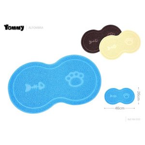 Yommy <b>Dog</b> Rectangle <b>Rug</b> 40x30cm Durable Non-Woven Fabric Paw Print Design Pet Mat - Product Image 2