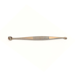 Curette dermique double extrémité en acier inoxydable, instrument chirurgical finition polie pour la chirurgie plastique et les procédures cutanées - Product Image 5