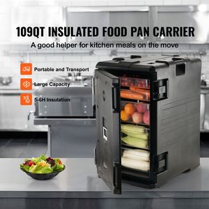 Contenitore Termico per Alimenti da 109 Qt con Controllo Manuale della Temperatura, Doppia Chiusura a Fibbia, Caricamento Frontale, Scatola Termica per Catering in Materiale LLDPE con H - Product Image 2