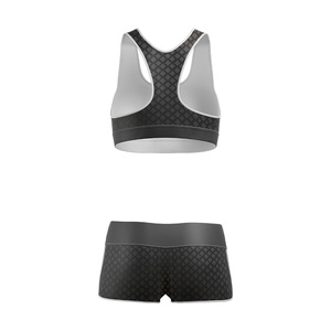 OEM 2 Piece Fitness Set Racer Back Sports <b>Bra</b> and Shorts with Quick Dry Eco Friendly Stretch Fabric Design - Product Image 5