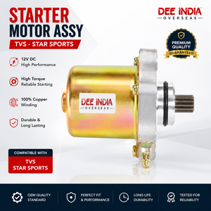 Conjunto de Motor de Arranque para Motocicleta TVS Star Sport, Motor de Arranque Eléctrico de 12V - Product Image 2