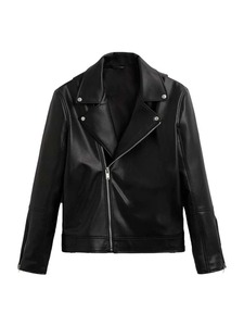 Chaqueta de Cuero Estilo Motero para Hombre - Product Image 1