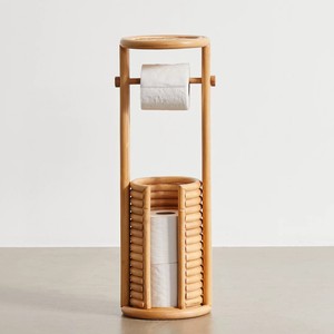 Elegantes portarrollos de papel higiénico de ratán para baños, soporte para rollos de papel higiénico con cesta de almacenamiento. - Product Image 1