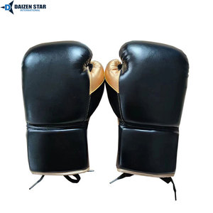 Gants de boxe Daizen Star vert en cuir PU, fermeture à lacets pour adultes, équipement d'entraînement - Product Image 6