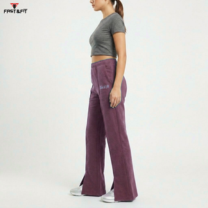 High Quality New Arrival Customized Color Women Flare Eco-Friendly Quick Dry Casual Winter Flared Sweatpants Cotton for Women - Product Image 6