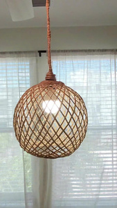 Eco-Friendly Woven <b>Bamboo</b> Hanging Lamp <b>Shade</b> For Modern Interior Design - Product Image 3