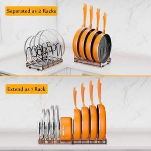Élégante étagère de rangement murale en fer à double niveau, non pliable, pour cuisine, polyvalente, pour la maison et les restaurants - Product Image 6