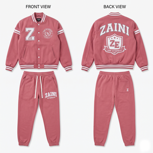 ZAINI Unisex Varsity Tracksuit 420 GSM Cotton Polyester Fleece Heavyweight Custom <b>Embroidery</b> Sublimation Transfer Print Logo - Product Image 1