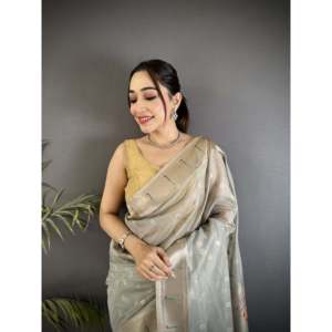 Sari Paithani en tissu épais avec motifs Mina Butti pour mariage - Product Image 2