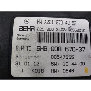 Módulo de Control del Motor del Ventilador para Clase S 2009-2013, Usado, OEM 2218704292 - Product Image 4