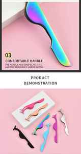 Aplicador Profesional Premium de Pestañas Postizas, Herramienta de Colocación de Extensiones de Acero Inoxidable, Accesorio de Maquillaje para Salón de Belleza Japonés - Product Image 6