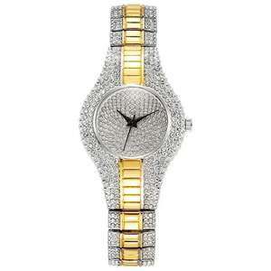 Reloj de Lujo VVS de Primera Calidad, Reloj de Cuarzo Automático Analógico con Diamantes Moissanite, Caja de Acero Inoxidable, Resistente al Agua - Product Image 1