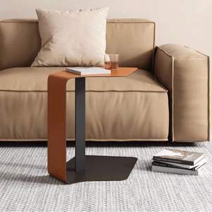 Mesa de Centro de Metal Negro Mate, Estilo Industrial, con Marco en C, Resistente, para Sala de Estar, Apartamento, Muebles para el Hogar - Product Image 2