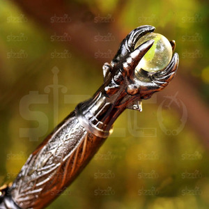 Épée de fantaisie Runeblade Damas, épée runique viking, pommeau Dragon Claw Orb et garde-épée gravé, objet de collection, cadeau de cosplay pour Hi - Product Image 4