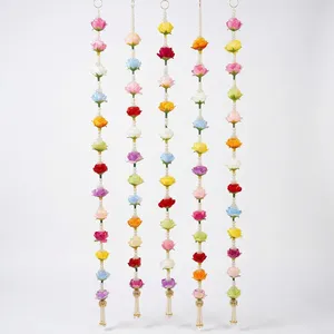 Guirlande murale en perles multicolores et arc-en-ciel avec pompon pour mariage, maison, festival, décoration de porte - Product Image 6