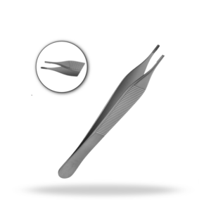 แหนบจับเนื้อเยื่อแบบละเอียดอ่อน ยี่ห้อ Adson Brown ขนาด 9x9 ฟัน ขนาดมาตรฐานสำหรับการผ่าตัด - Product Image 1