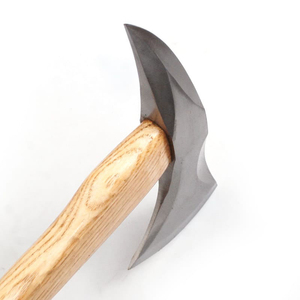 Hache à fendre UM STEEL en acier inoxydable de qualité industrielle, forgée à la main, à double lame, avec manche en bois, pour bois de chauffage - Product Image 2