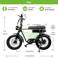 7GO 48V 750W gros pneu vélo électrique dernière conception suspension complète puissant alliage d'aluminium e-bike équipé d'une batterie au lithium