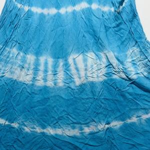 Tunique bohème sans manches pour femme, bleu ciel, tie-dye, avec col rond |   Robe décontractée ample et évasée pour l'été - Product Image 6