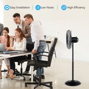<b>16</b>-<b>Inch</b> Adjustable Height Oscillating Pedestal Standing <b>Fan</b> with 3 Speeds Tower & Pedestal <b>Fan</b> - Product Image 2