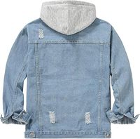 Nouveauté : Sweat à capuche en jean brodé de haute qualité pour l'hiver, design élégant, poches poitrine, logo personnalisé, bleu