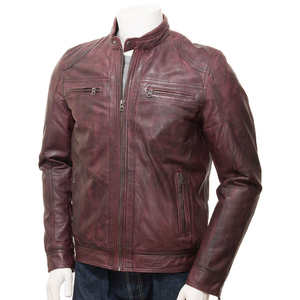 Chaqueta de cuero estilo High Street para hombre, tamaño personalizado, disponible en diferentes diseños, chaqueta de invierno de cuero genuino. - Product Image 1