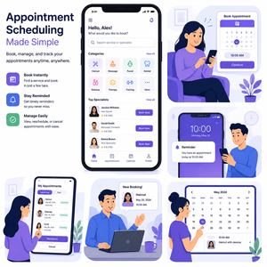 Aplicación Móvil para Reserva de Citas en Línea, Desarrollo de Programación Automatizada, Gestión de Clientes, Alertas Push, Android, iOS, Internet - Product Image 2