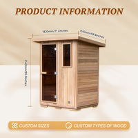 Kit de sauna DIY en cèdre rouge, design moderne en forme de cube, pour extérieur, certifié ETL CSA, avec WiFi intelligent, 240V, DDP Canada, Muskoka, pour jardin
