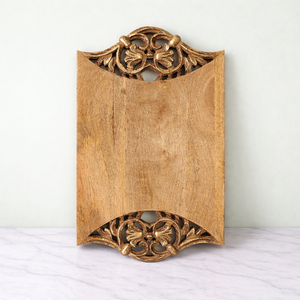 เขียงไม้แกะสลักลายคลื่น พรีเมียม ผิวเรียบหนา ทนทาน ปลอดภัยสำหรับอาหาร เหมาะสำหรับเสิร์ฟในครัว - Product Image 3