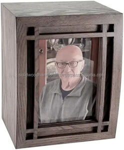 Urnas de cremación de madera decorativas de diseño único para urnas de madera para adultos, urnas funerarias, suministros funerarios de tamaño personalizado - Product Image 3