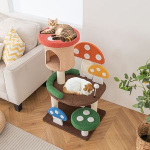 4-in-1 <b>Cat</b> <b>Tree</b> with Condo Spring Ball Sisal Posts for <b>Scratching</b> and Playtime - Product Image 2